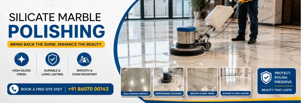 Silicate And Diamond Marble Floor Polishing In Gurgaon